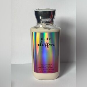 Bath & Body Works Pink Chiffon Lotion with Holographic Label